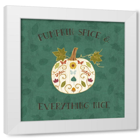 Autumn Otomi II White Modern Wood Framed Art Print by Charron, Veronique