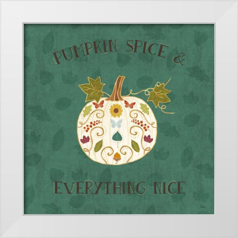 Autumn Otomi II White Modern Wood Framed Art Print by Charron, Veronique