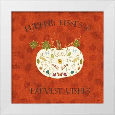 Autumn Otomi III White Modern Wood Framed Art Print by Charron, Veronique