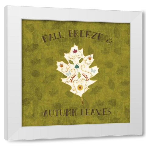 Autumn Otomi V White Modern Wood Framed Art Print by Charron, Veronique