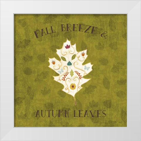 Autumn Otomi V White Modern Wood Framed Art Print by Charron, Veronique