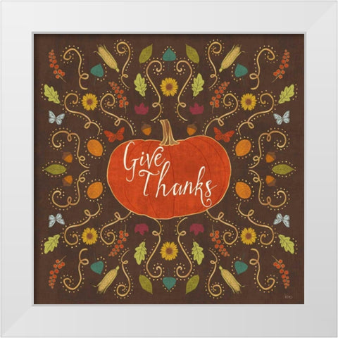 Autumn Otomi VII White Modern Wood Framed Art Print by Charron, Veronique