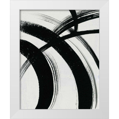 Spontaneous I White Modern Wood Framed Art Print by Zaman, Farida