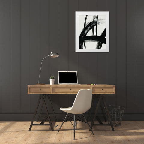 Spontaneous II White Modern Wood Framed Art Print by Zaman, Farida