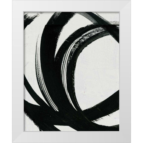 Spontaneous III White Modern Wood Framed Art Print by Zaman, Farida