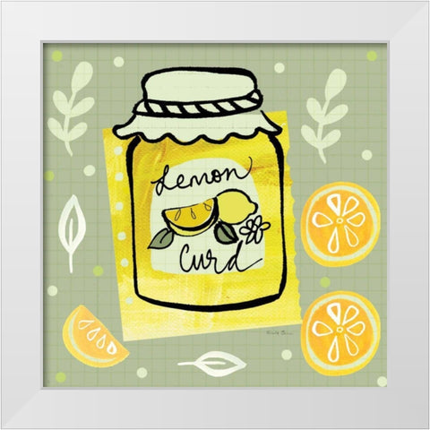 Pretty Jams and Jellies III White Modern Wood Framed Art Print by Zaman, Farida