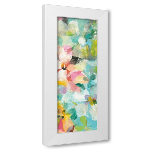 Happy Garden III White Modern Wood Framed Art Print by Nai, Danhui