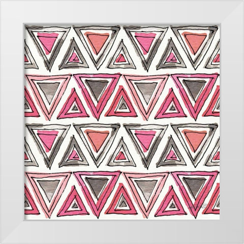 Chic Accents Pattern IVA White Modern Wood Framed Art Print by Tavoletti, Anne