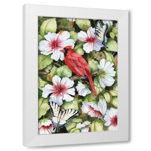Watching Over You White Modern Wood Framed Art Print by McKenna, Kathleen Parr