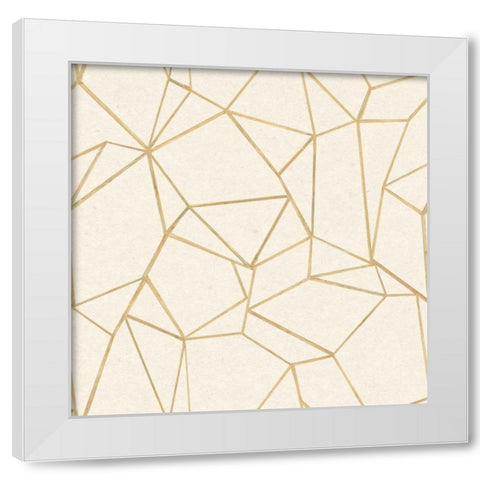 Succulent Pattern I White Modern Wood Framed Art Print by Wild Apple Portfolio