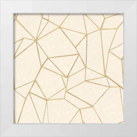 Succulent Pattern I White Modern Wood Framed Art Print by Wild Apple Portfolio