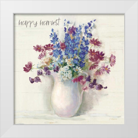 Harvest Ironstone Bouquet II White Modern Wood Framed Art Print by Rowan, Carol