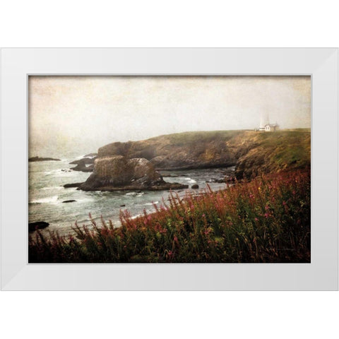 Coastal Mist White Modern Wood Framed Art Print by Van Swearingen, Debra