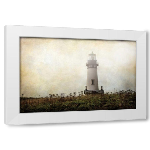 Lonely Lighthouse II White Modern Wood Framed Art Print by Van Swearingen, Debra