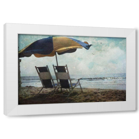 Sea For Two White Modern Wood Framed Art Print by Van Swearingen, Debra