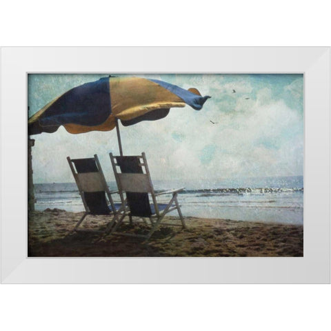 Sea For Two White Modern Wood Framed Art Print by Van Swearingen, Debra