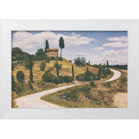 Strada Bianca I White Modern Wood Framed Art Print by Aledanda