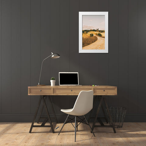 Strada Bianca II White Modern Wood Framed Art Print by Aledanda