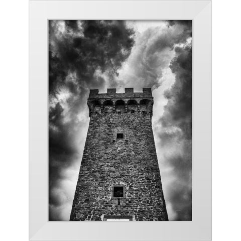 Gargonza White Modern Wood Framed Art Print by Aledanda