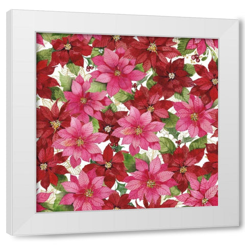 Holiday Happiness Pattern VI White Modern Wood Framed Art Print by McKenna, Kathleen Parr