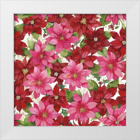 Holiday Happiness Pattern VI White Modern Wood Framed Art Print by McKenna, Kathleen Parr