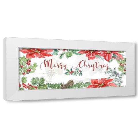 Farmhouse Holidays Merry Christmas White Modern Wood Framed Art Print by Grove, Beth
