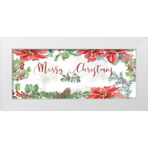 Farmhouse Holidays Merry Christmas White Modern Wood Framed Art Print by Grove, Beth