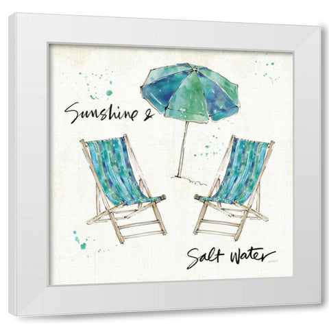 Beach Divas Life White Modern Wood Framed Art Print by Tavoletti, Anne