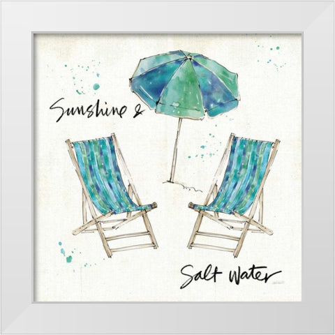 Beach Divas Life White Modern Wood Framed Art Print by Tavoletti, Anne