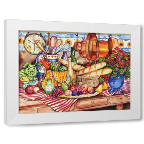 French Kitchen White Modern Wood Framed Art Print by McKenna, Kathleen Parr