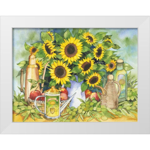 Tuscan Day White Modern Wood Framed Art Print by McKenna, Kathleen Parr