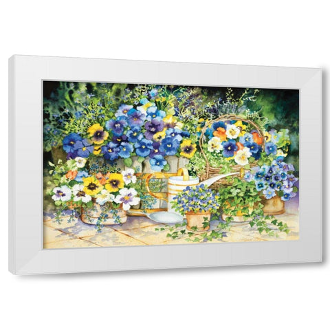 Simply Charming White Modern Wood Framed Art Print by McKenna, Kathleen Parr