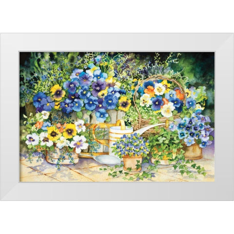 Simply Charming White Modern Wood Framed Art Print by McKenna, Kathleen Parr