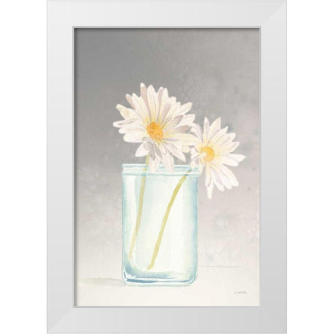 Tranquil Blossoms IV White Modern Wood Framed Art Print by Wiens, James