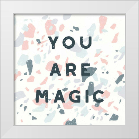 Terrazzo Inspiration I White Modern Wood Framed Art Print by Hershey, Moira