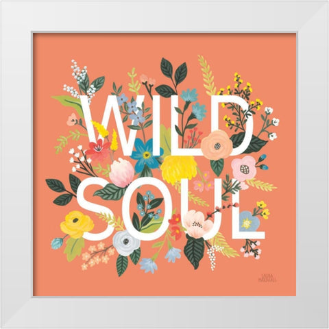 Wild Garden I White Modern Wood Framed Art Print by Marshall, Laura