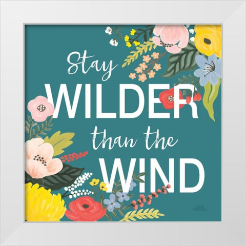 Wild Garden III White Modern Wood Framed Art Print by Marshall, Laura