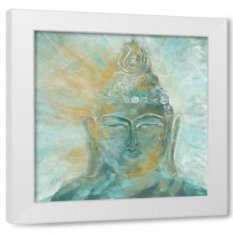 Buddha Bright I White Modern Wood Framed Art Print by Paschke, Chris