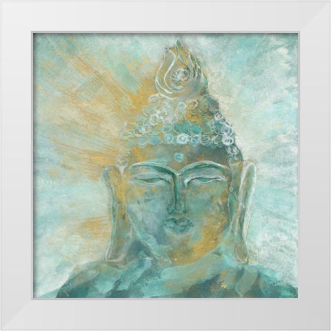 Buddha Bright I White Modern Wood Framed Art Print by Paschke, Chris