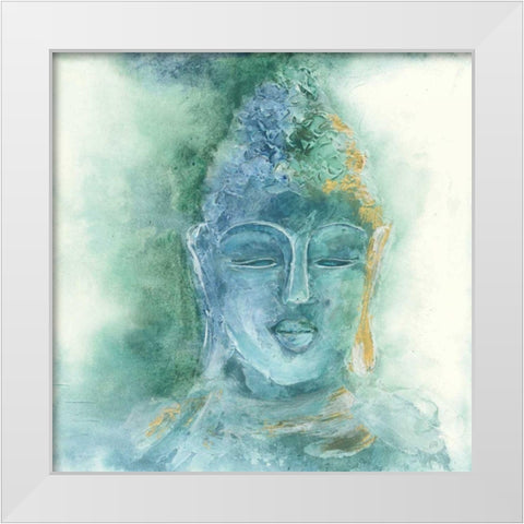 Gilded Buddha II White Modern Wood Framed Art Print by Paschke, Chris
