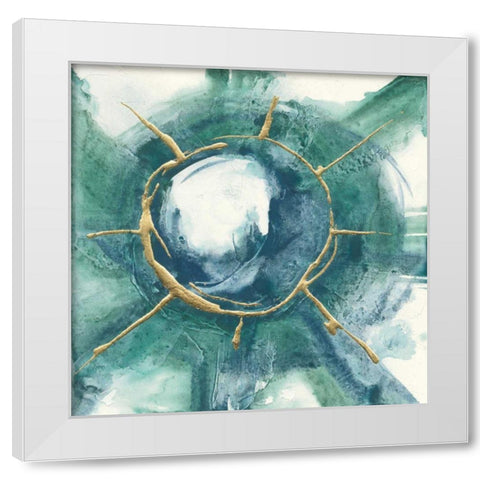 Dharma Wheel II White Modern Wood Framed Art Print by Paschke, Chris