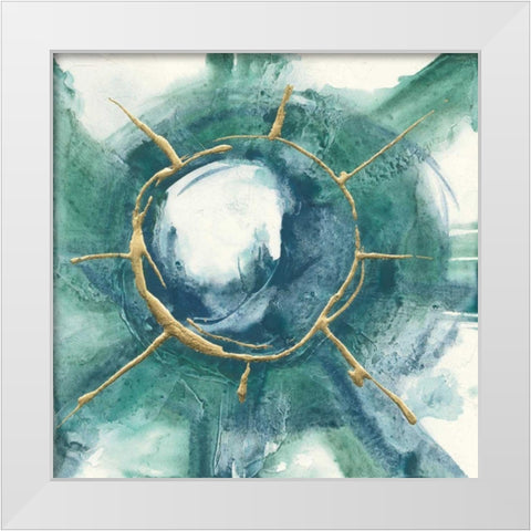 Dharma Wheel II White Modern Wood Framed Art Print by Paschke, Chris