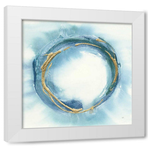 Buddha Enso White Modern Wood Framed Art Print by Paschke, Chris