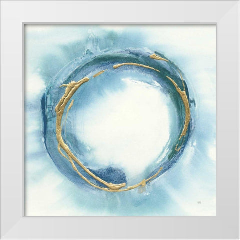 Buddha Enso White Modern Wood Framed Art Print by Paschke, Chris