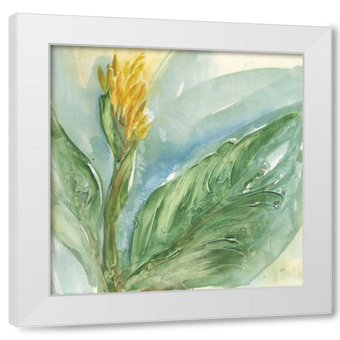 Exotic Flower II White Modern Wood Framed Art Print by Paschke, Chris