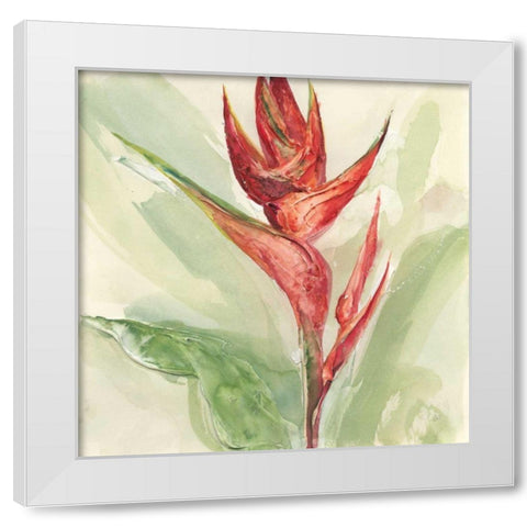 Exotic Flower IV White Modern Wood Framed Art Print by Paschke, Chris