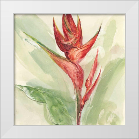 Exotic Flower IV White Modern Wood Framed Art Print by Paschke, Chris