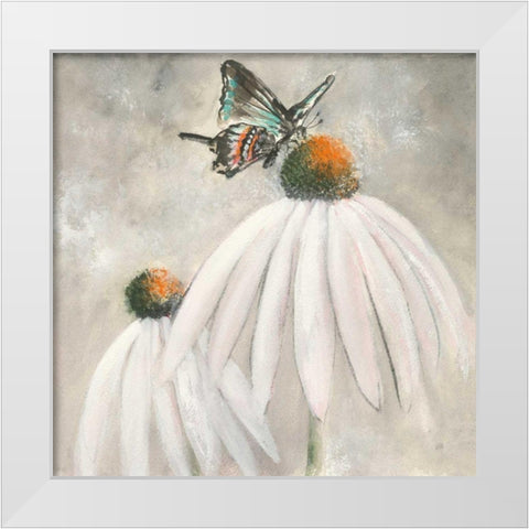 Butterflies are Free I White Modern Wood Framed Art Print by Paschke, Chris