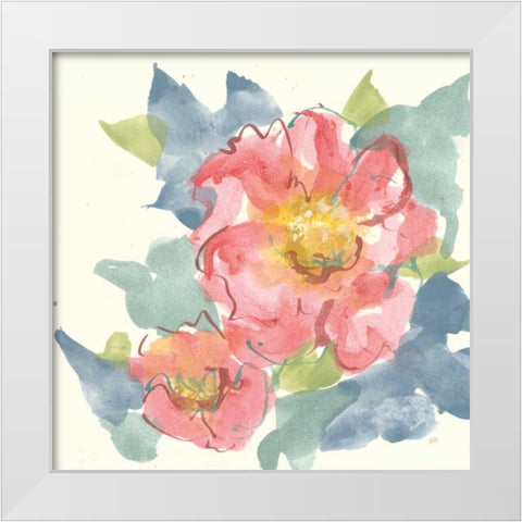 Peony in the Pink II White Modern Wood Framed Art Print by Paschke, Chris
