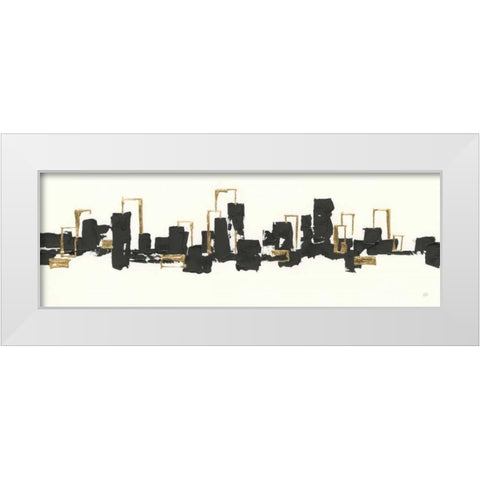 Gilded City III White Modern Wood Framed Art Print by Paschke, Chris